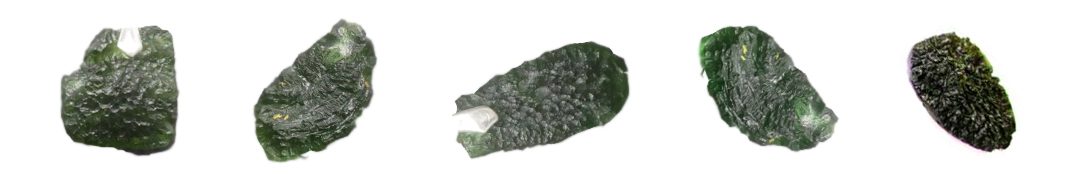 Moldavite stone in silver jewelry and necklace