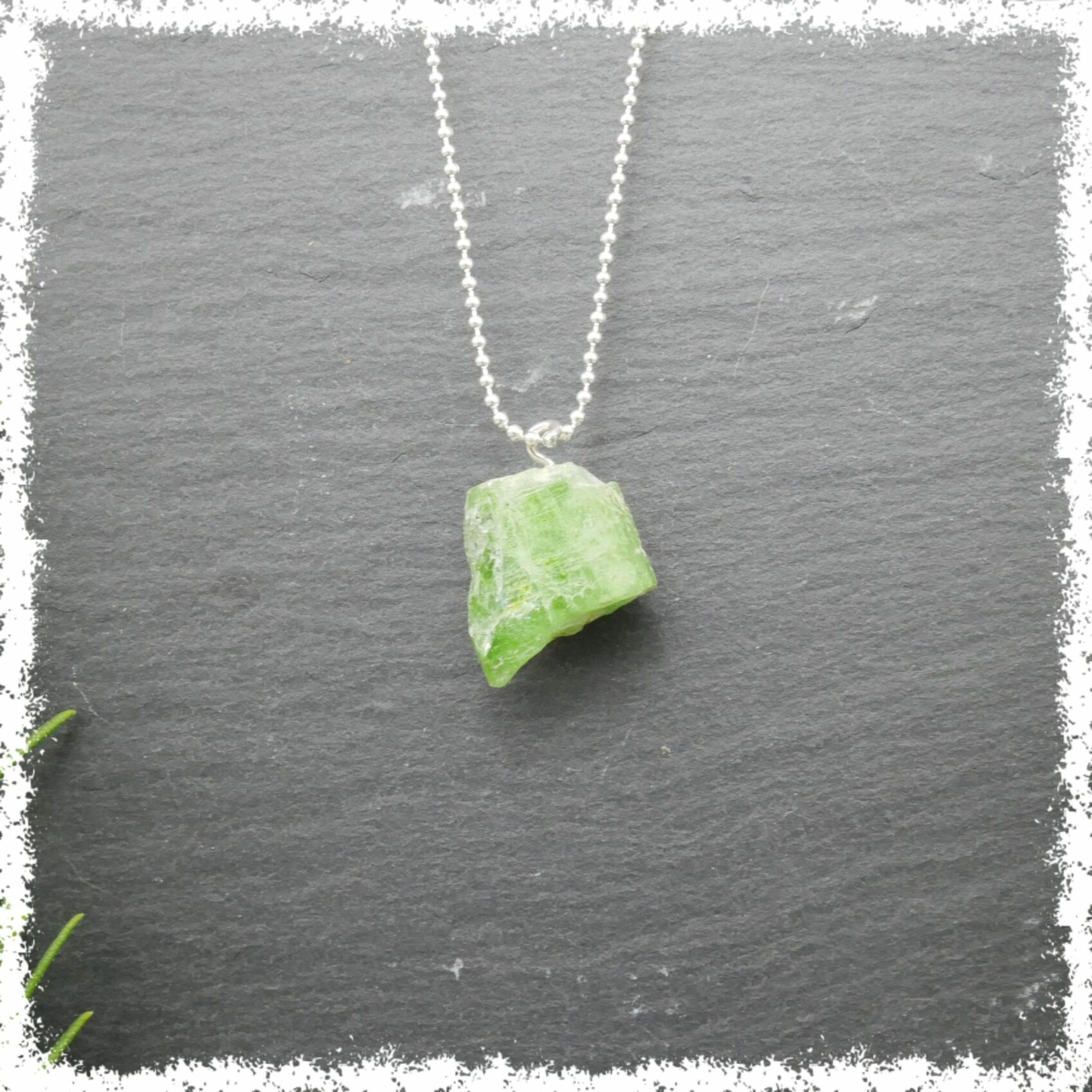 RAW PERIDOT LARGE Crystal Pendant | Raw Crystal Necklace, Crystal Jewelry