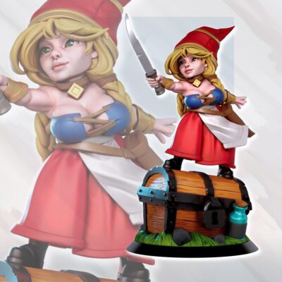 Gnome Treasure Hunter - 32mm/75mm
