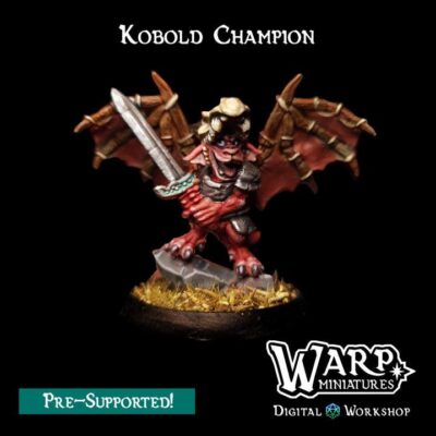 Kobold Champion | DnD Miniatures, Warp Miniatures