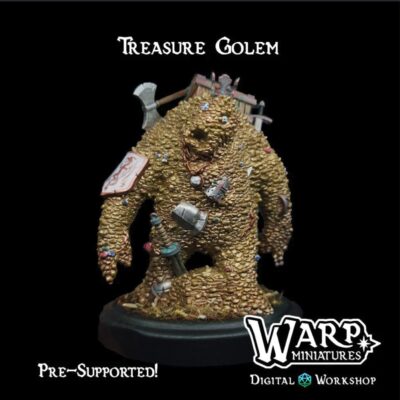 Treasure Golem | DnD Miniatures, Warp Miniatures