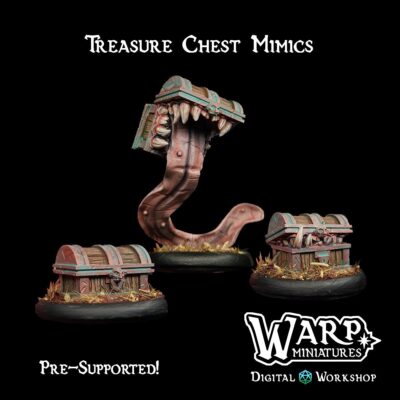Treasure Chest Mimics | DnD Miniatures, Warp Miniatures