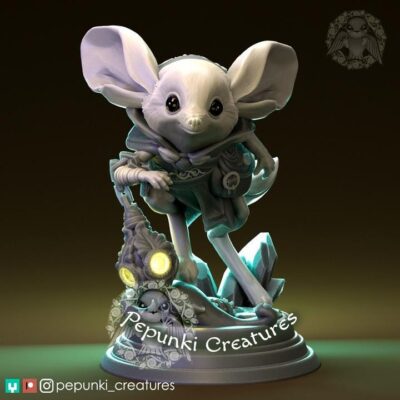 Long Eared Jerboa Scout - Tabletop or Display Scale - 3D Printed, TTRPG, Pepunki, DnD Miniatures, Figure, Garage Kit, Model Painting