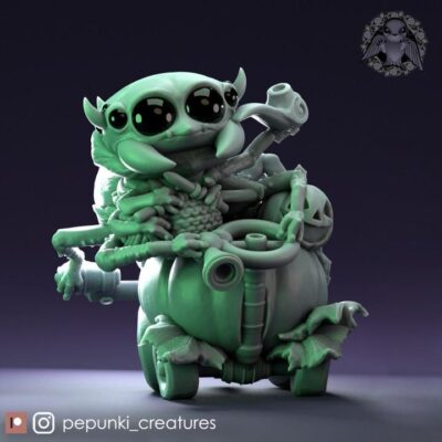 Lil Jumping Spider Car - Tabletop or Display Scale - 3D Printed, TTRPG, Pepunki, DnD Miniatures, Figure, Garage Kit, Model Painting