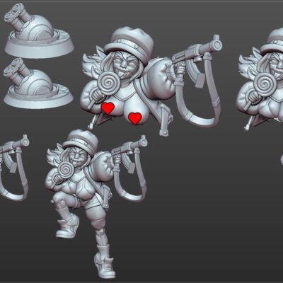 DrizzlePip Goblin Weapon Expert - 32mm/75mm - Gaz Minis, Resin Print, Waifu, Garage Kit, DnD Miniatures, Display Pinup, nsfw, Model Painting