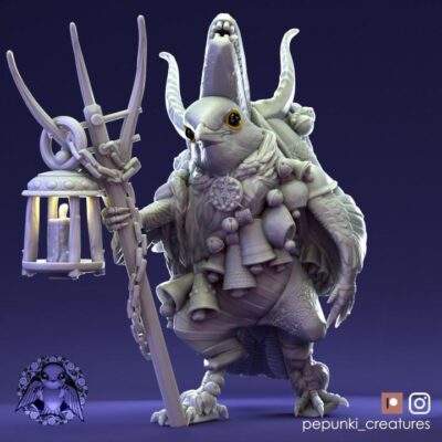 Thrush Traveller Bird - Tabletop or Display Scale - 3D Printed, TTRPG, Pepunki, DnD Miniatures, Figure, Garage Kit, Model Painting
