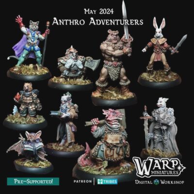 Anthro Adventurers Dnd Characters | DnD Miniatures, Warp Miniatures | TableTop Minis | One Page Rules | Wargaming | Dungeons and Dragons