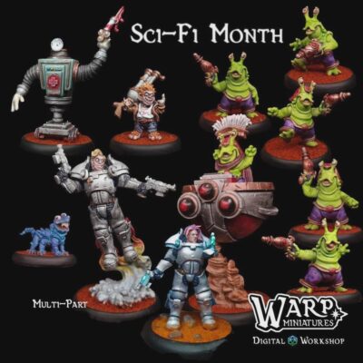 Sci-Fi Month Alien Miniatures | Warp Miniatures | TableTop | One Page Rules | Wargaming | D&D Figurines | Model Painting | RPG Minis
