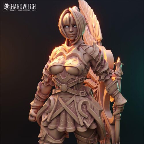 Fallen Aasimar Matia Kaba - 32mm/75mm, Dungeons and Dragons Mini RPG Tabletop Miniature DnD Painting Pathfinder 5e DnD, TTRPG Scale - Image 2