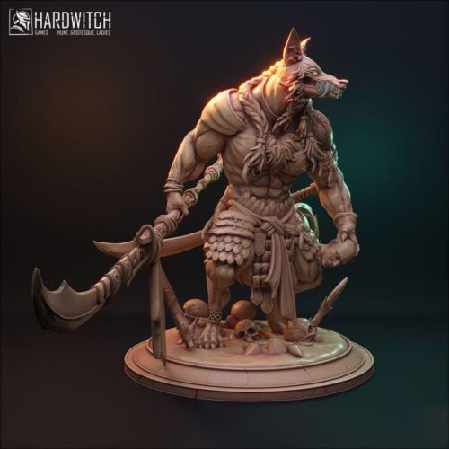 Werewolf Shaman Pokrifus - 32mm/75mm, Dungeons and Dragons Mini RPG Tabletop Miniature DnD Painting Pathfinder 5e DnD, TTRPG Scale - Image 4