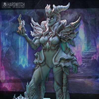 Sardora Vanhim Tiefling Sorcerer - 32mm/75mm / 120mm, Dungeons and Dragons Mini RPG Tabletop Miniature DnD Painting Pathfinder 5e DnD