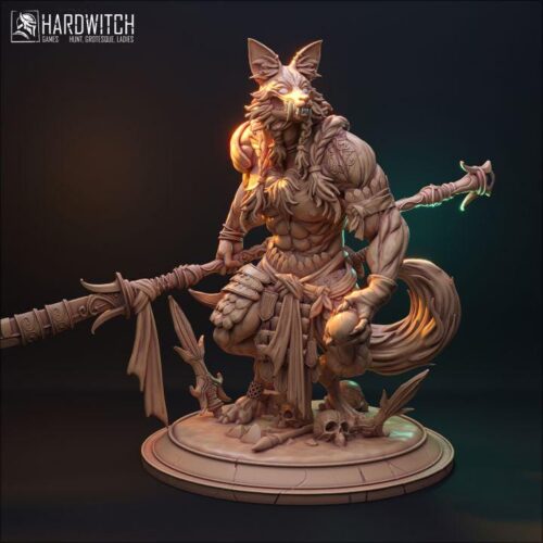 Werewolf Shaman Pokrifus - 32mm/75mm, Dungeons and Dragons Mini RPG Tabletop Miniature DnD Painting Pathfinder 5e DnD, TTRPG Scale - Image 2