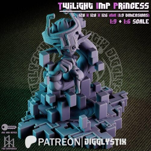 Twilight Imp Princess - Display Model - Jigglystix, Resin Print, Waifu, Garage Kit, DnD Miniatures, Display Pinup, nsfw, Model Paint - Image 5