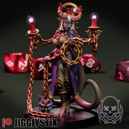 Demon Nun Yakshini - 32mm/75mm, Resin Print, Waifu, Anime Figure, Pinup, nsfw, Model Paint, Jigglystix - Image 2