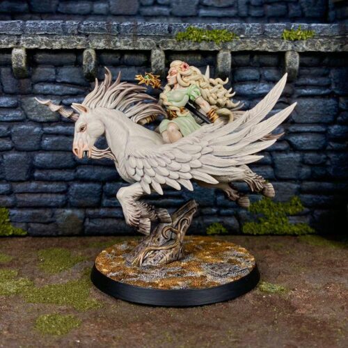 Genevieve Pegasus Celestial Pinup - Artisan Guild - Wargame, Dungeons and Dragons Mini RPG Tabletop Miniature DnD Painting Pathfinder DnD - Image 2