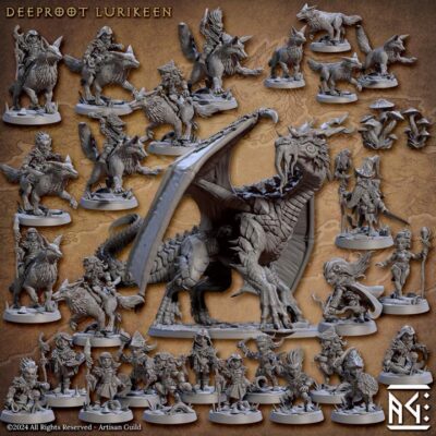 Deeproot Lurikeen - Artisan Guild - Wargaming, Dungeons and Dragons Mini, RPG, Tabletop, DnD Miniature, Painting, Pathfinder 5e DnD