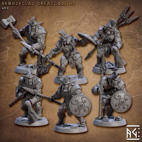 Bronzeclad Greatgoblins - Artisan Guild - Dungeons and Dragons Mini, RPG, Tabletop, DnD Miniature, Painting, Pathfinder 5e DnD, TTRPG - Image 8