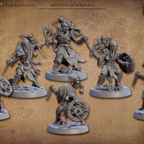 Rodburg Cultists of Melmora - Artisan Guild - Dungeons and Dragons Mini, RPG, Tabletop, DnD Miniature, Painting, Pathfinder 5e DnD - Image 5